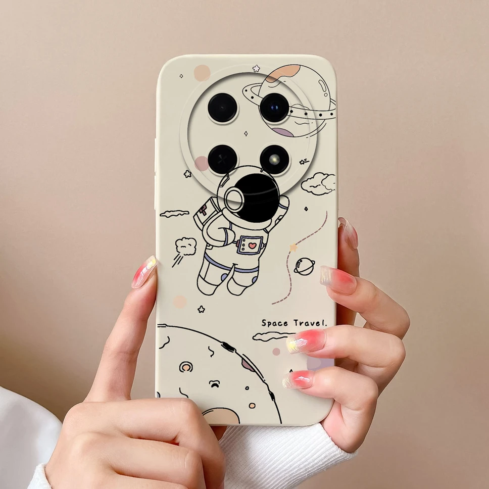 Funda para Huawei Nova 12i, cubierta trasera protectora de silicona líquida, cuadrada, astronauta encantador, HuaweiNova12i - imagen 5