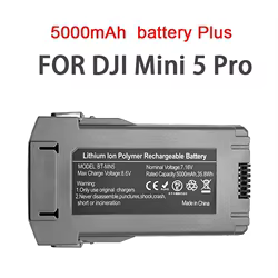 Para DJI Mini 5 Pro batería Plus 5000mAh Drone accesorio 5pro UAV gran capacidad reemplazo de baterías de cuadricóptero de vuelo inteligente