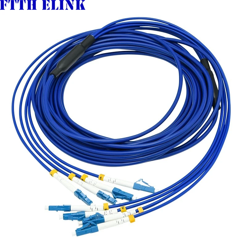 Cable de conexión de fibra blindado 4 núcleos SM 150-300m 4C SC LC FC ST UPC APC cable de puente óptico monomodo de 4 fibras FTTHELINK 200m 250Mtr - imagen 4