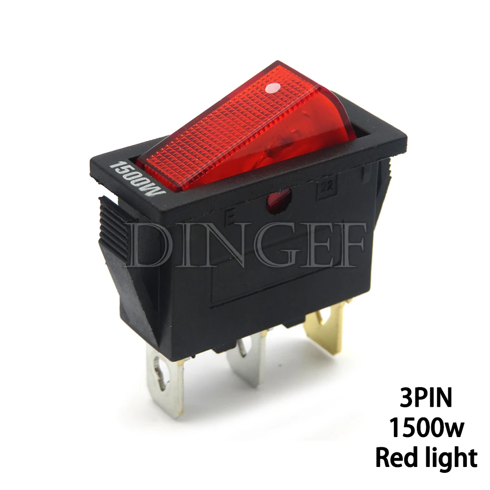 1 Uds KCD3 multifunción 3pin interruptor basculante de encendido/apagado 1000W 2000W 16A 250V interruptor de alimentación de calefacción eléctrica 3000W 4000W 3500W - imagen 3