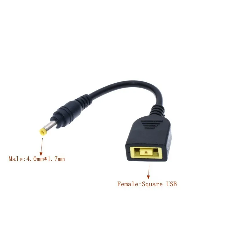 Cable de alimentación CC 4017 puerto cuadrado macho hembra a convertidor DC5525 para computadora portátil - imagen 2