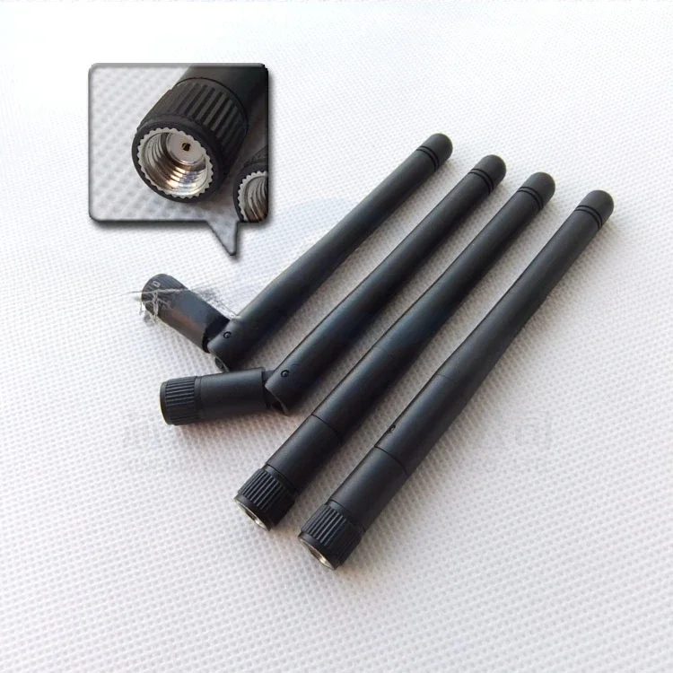 Enrutador 2,4G wifi Bluetooth ZigBee antena SMA aguja interior agujero interior antena plegable de 90 grados externa
