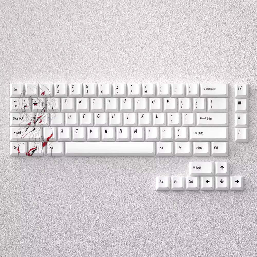 Teclas con tema de Anime, sublimación térmica PBT de altura de cereza para teclado mecánico 60 63 64 65 68 - imagen 5