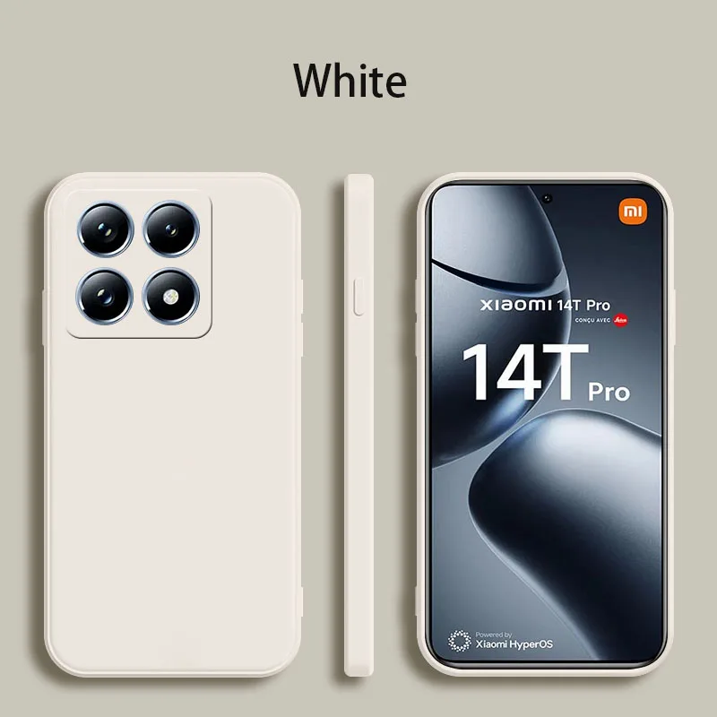 Para Xiaomi Mi 14T Pro funda cuadrada de silicona líquida para teléfono Xiaomi 14T Pro lente a prueba de golpes funda protectora Fundas - imagen 5