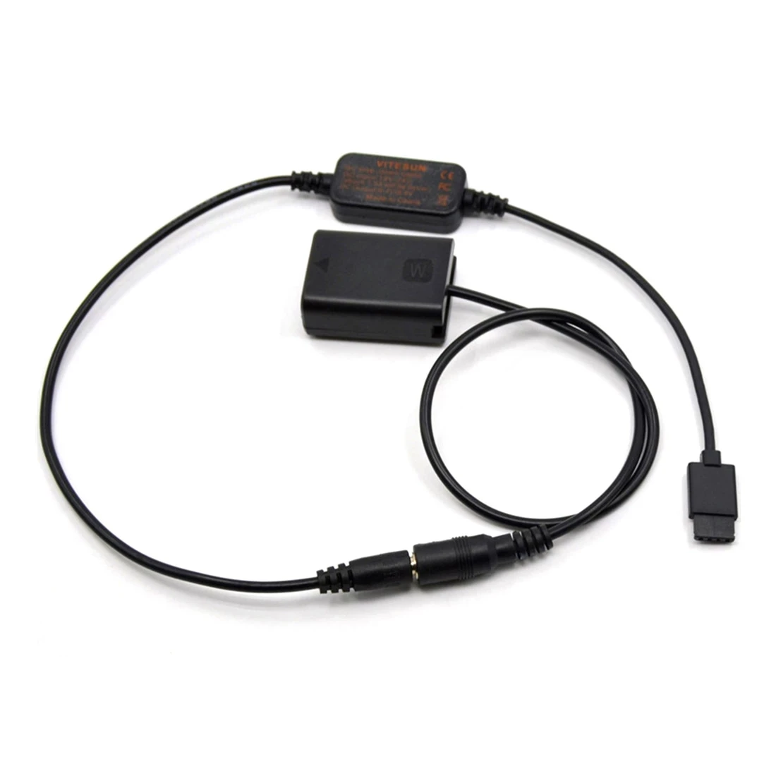 Batería ficticia de NP-FW50 para cámara Sony, Cable de alimentación DJI ronin-s DC, para A6000, A6300, A6500, A3000, A3500, A7S, A7000, AC-PW20 - imagen 2