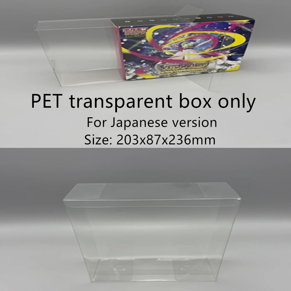 Caja de almacenamiento transparente a prueba de polvo para pantalla de tarjetas Mega/M1L M1S, funda protectora de plástico para PTCG PET, Protector transparente
