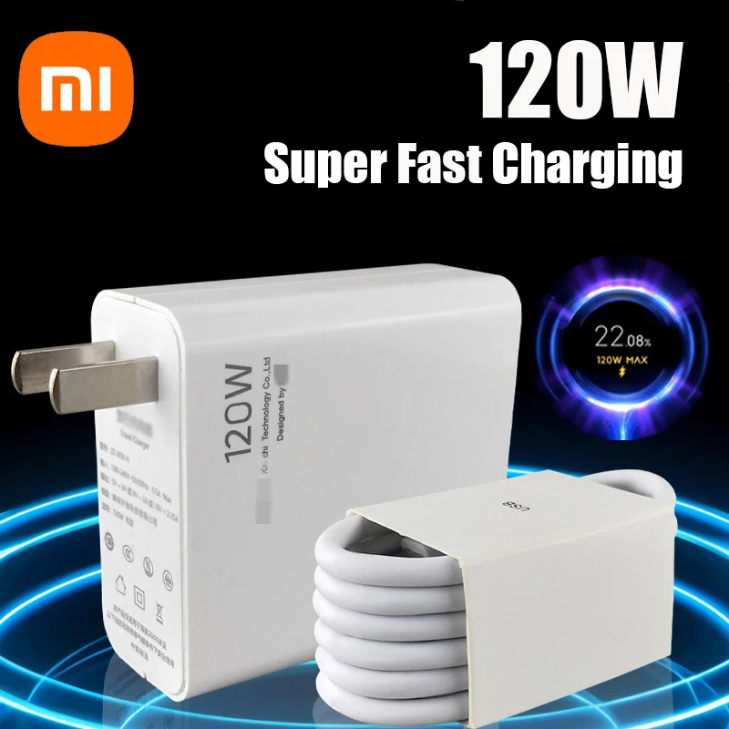 Xiaomi-cargador Original Turbo de carga rápida, adaptador Gan de hipercarga de 120W para UE/EE. UU., para teléfono inteligente Xiaomi POCO Redmi Note Black Shack - imagen 2