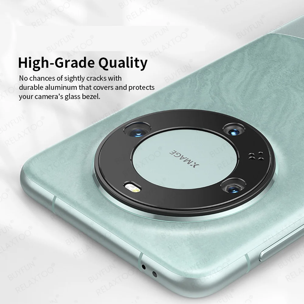 Funda protectora de pantalla de cámara de aleación de aluminio 3D para Huawei Mate 60 Pro, cubierta de lente trasera de Metal, pegatina, Hauwi Mate60 60Pro Mate60Pro - imagen 5