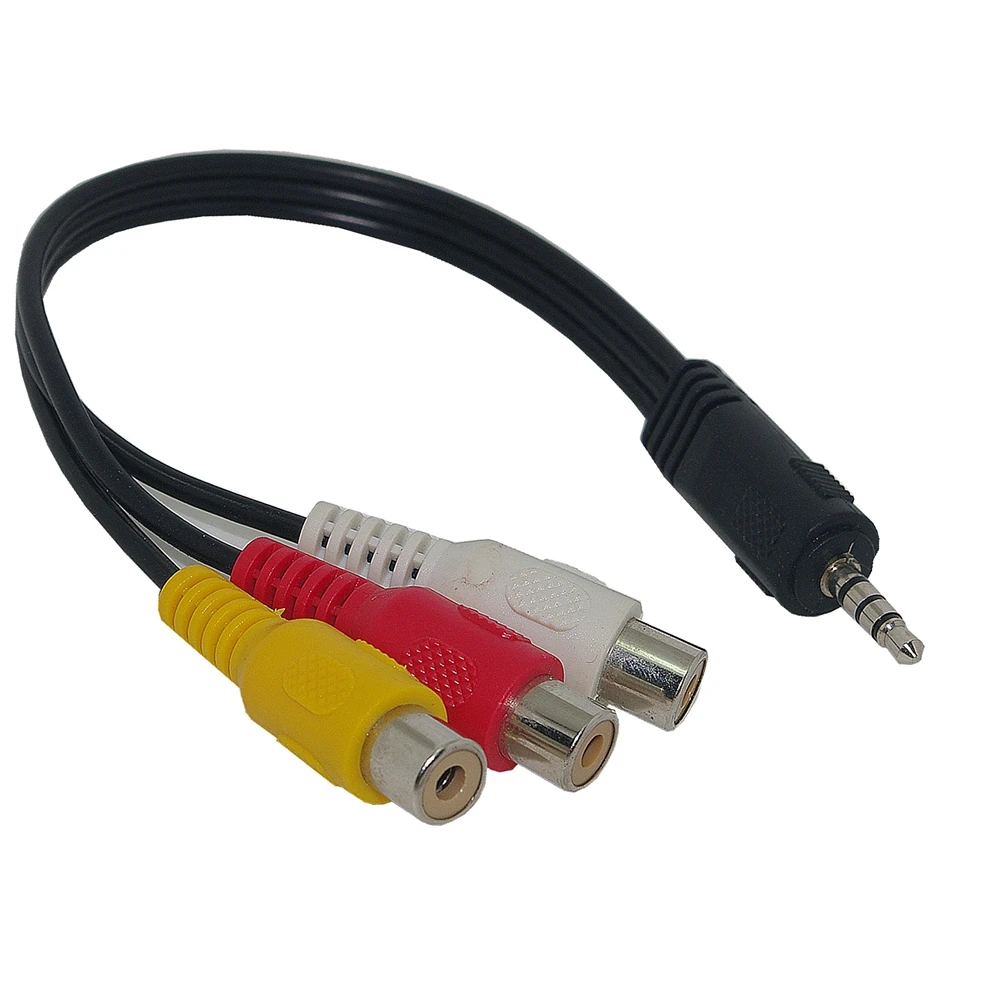 Enchufe de ángulo jack de 3,5mm a 3 adaptadores RCA hembra a 3,5 conectores hembra de audio auxiliares, adecuado para 6 mi6 Letv 2 Pro 2 Max2 - imagen 5