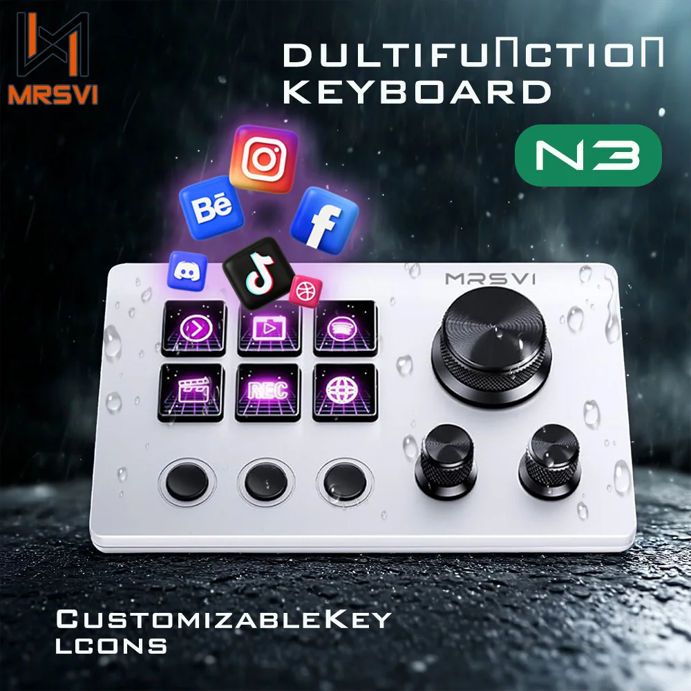 MRSVI N3 Stream Dock teclado Macro programable Panel de consola multifuncional Assistente botón personalizado Mini teclado para PC