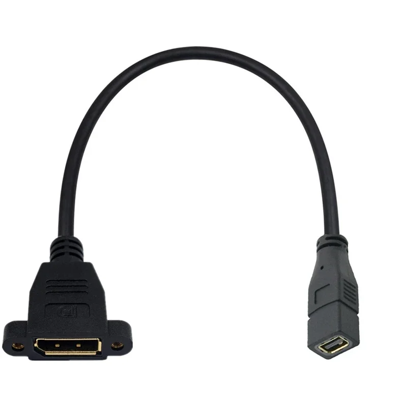 Cable 4K HD Mini DisplayPort hembra a DP hembra con orificios para tornillos de montaje en panel para monitores de computadora, cámaras digitales - imagen 2