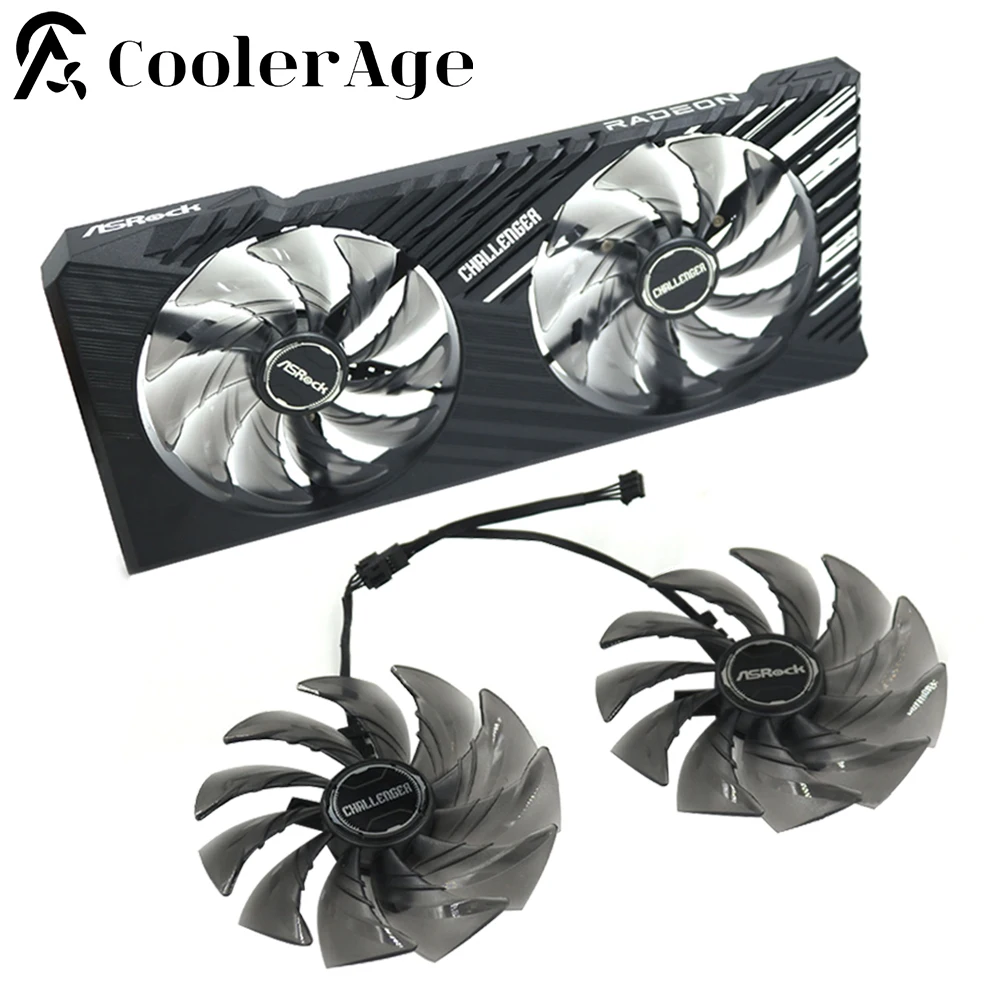 Para Asrock RX 7600 XT ventilador de tarjeta de vídeo CF1010H12S RX7600XT ventilador de refrigeración de tarjeta gráfica