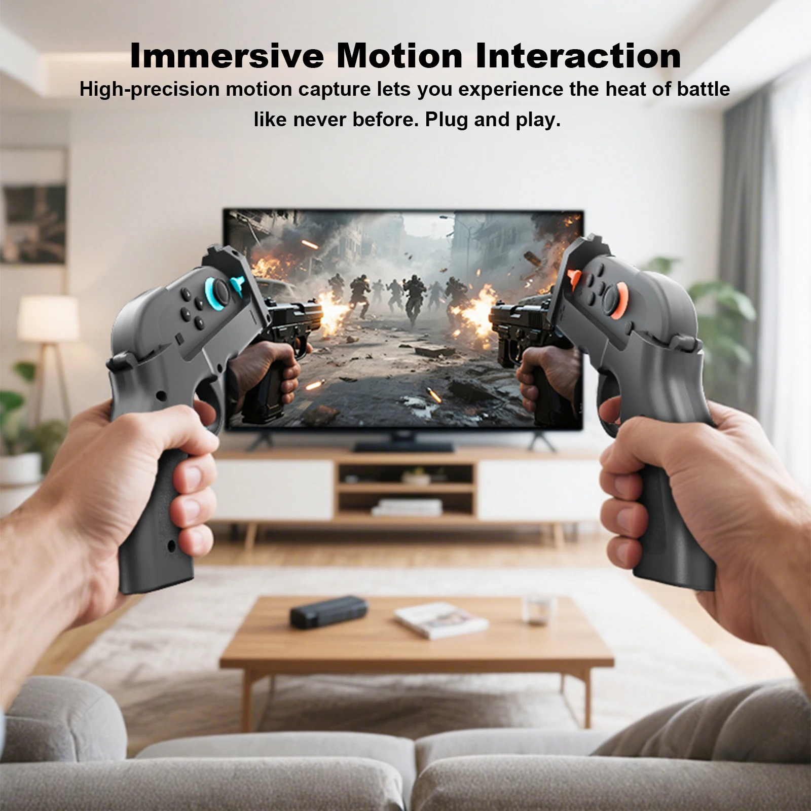 Pistola de juego de tiro para Switch 2, controlador Joy-Con, pistola de juego con mango pequeño, agarre en Stock para Switch 2, accesorios - imagen 4