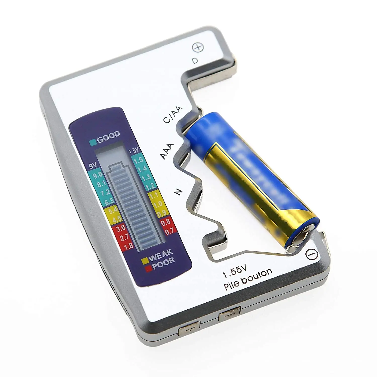 Indicador de capacidad de batería portátil de BT-886, probador de nivel de batería de litio de tamaño compacto, pantalla Digital, medidor de voltaje de batería - imagen 4