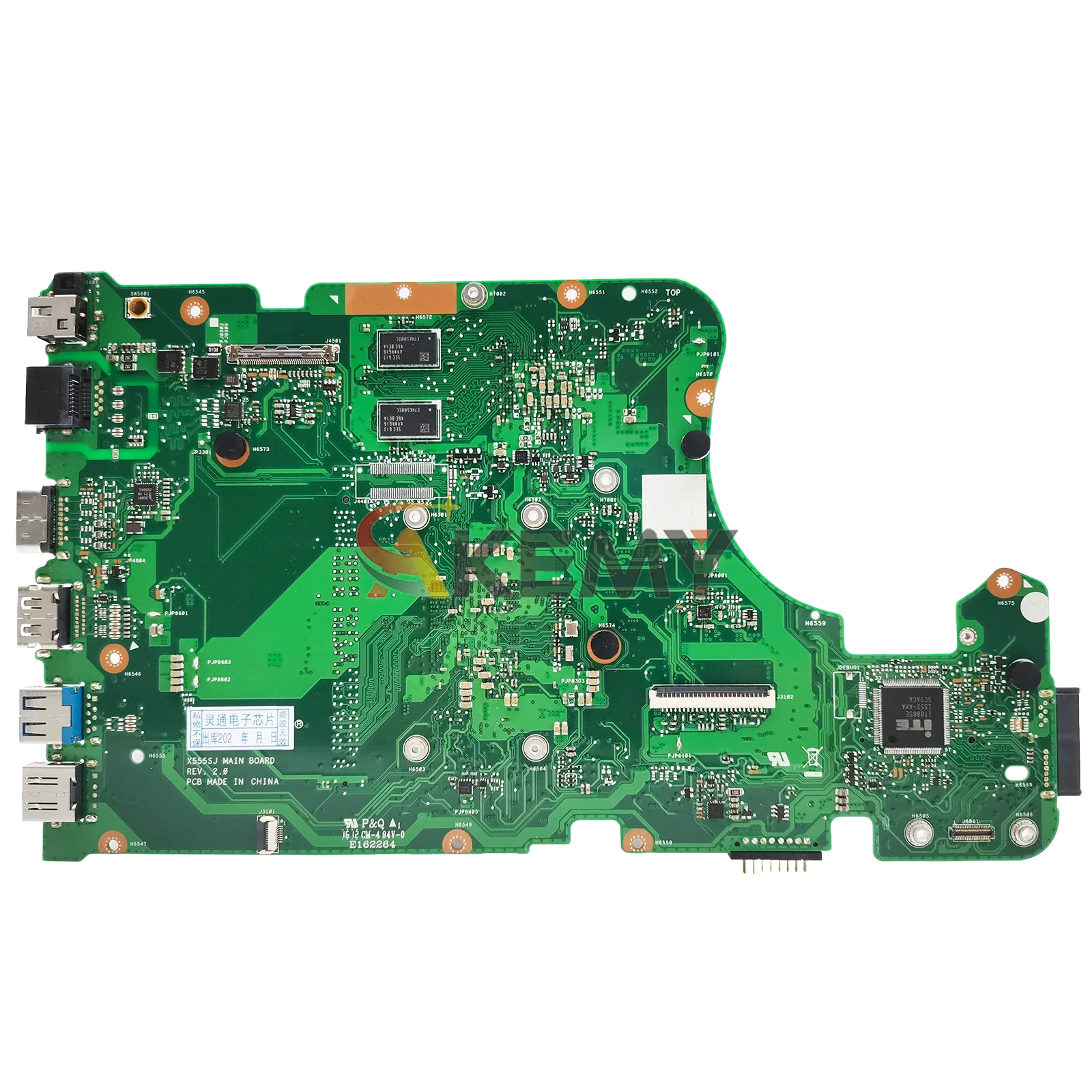 Placa base para ordenador portátil X555SJ para ASUS VivoBook X555S A555S K555S X555SJ placa base para portátil con CPU Celeron 100% pruebas OK envío rápido - imagen 2