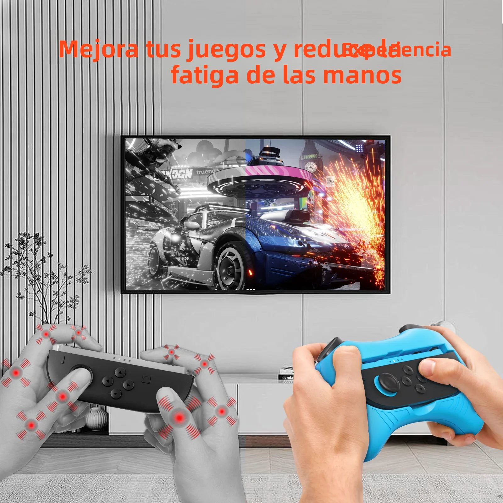 Accesorios de juego GAMINJA, 2 uds., empuñaduras cómodas para Switch 2, empuñadura de consola, soporte izquierdo y derecho, controlador de mando - imagen 4