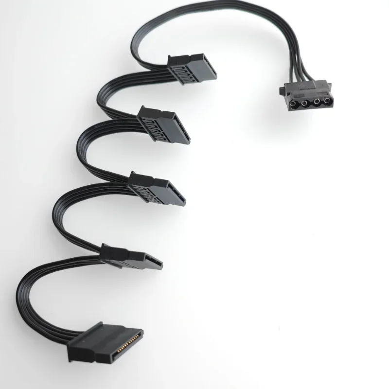 Computadora IDE Molex 4 pines a 5X15 pines conector de toma de corriente SATA Cable para disco duro DVD HDD SSD disco duro 18AWG - imagen 2