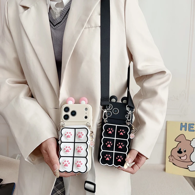 Para Samsung Galaxy A12 A11 A71 A51 A52 A22 A02s A32 A13 A53 A03s A04s A20s A33 A73 A23 Funda tipo billetera con pata de gato con accesorios - imagen 2