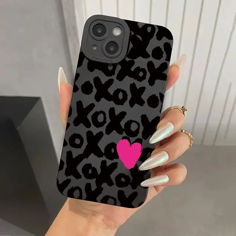 Funda de teléfono con labios negros y calavera artística para Oppo A3x A78 A59 A58 A57 A76 A17 A74 A94 A55 A54 A16 A15 A93 A31 4G 5G, funda trasera suave de TPU - imagen 3