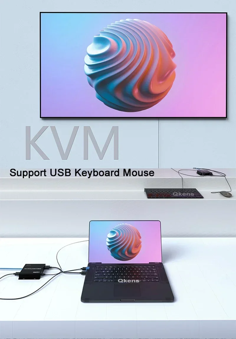 Extensor IP HDMI de 300M sobre Cable Ethernet Rj45 Cat5e Cat6, receptor transmisor de vídeo, extensor IP KVM de 300m para teclado y ratón de PC - imagen 5