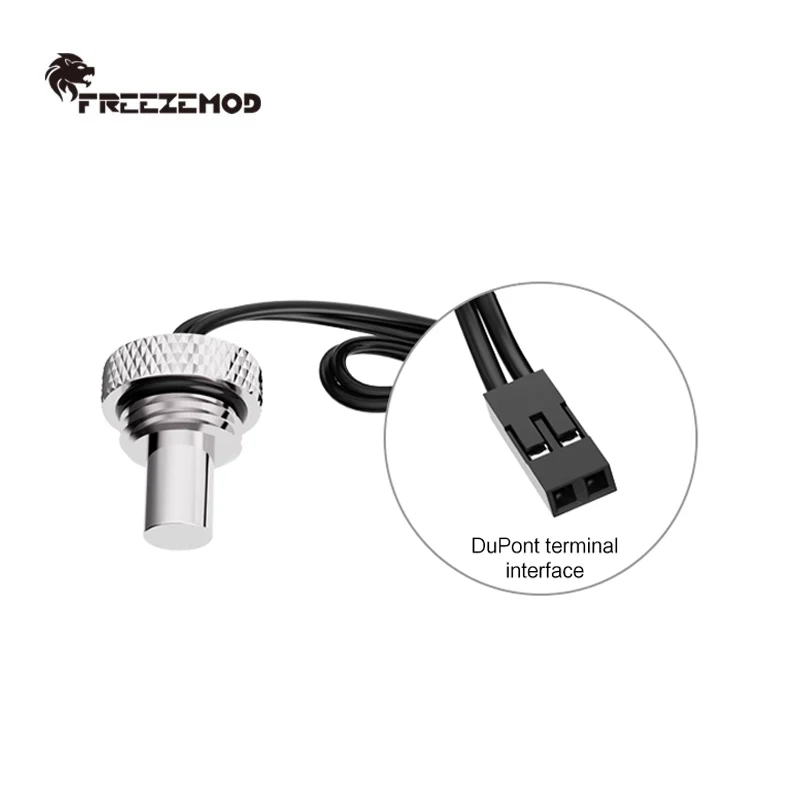 FREEZEMOD Conector de extremo de medición de temperatura de computadora, sensor de termómetro 3950 10K resistente al agua, corto o largo, DT-CWD DT-CWC - imagen 5