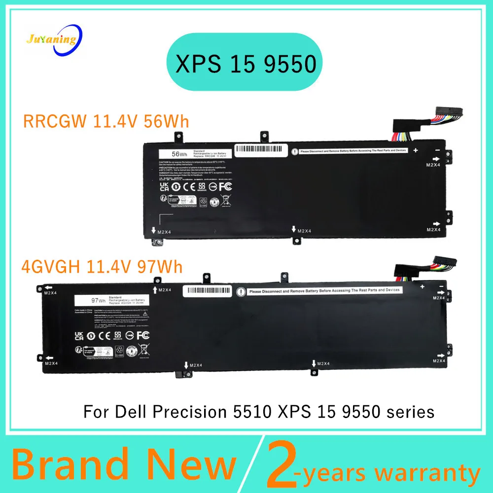 RRCGW 4GVGH 11,4 V 56WH batería del ordenador portátil para Dell XPS 15 9550 para Precision 5510 Series M7R96 62MJV