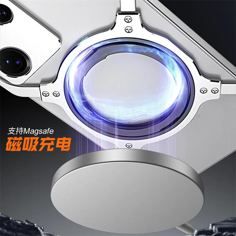 Funda de teléfono de Metal de titanio para Samsung Galaxy S23 S24 S25 Ultra Plus parachoques de aleación de aluminio 360 ° Cubierta del marco de protección de lente magnética - imagen 5