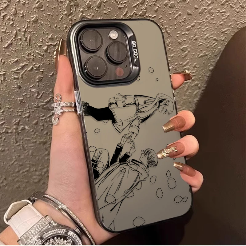 Funda de teléfono de pareja de Frieren de dibujos animados para iPhone 16 16E SE4 15 14 13 12 11 Pro Max XS X XR Plus 8 7 SE 2020 cubierta trasera dura mate - imagen 2