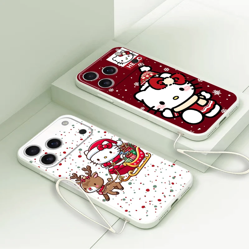Funda para iPhone 17 Air 7 8 16 14 15 Plus XR 11 12 13 Pro Max XS 16e Funda blanda Lindo Personaje Navidad - imagen 3