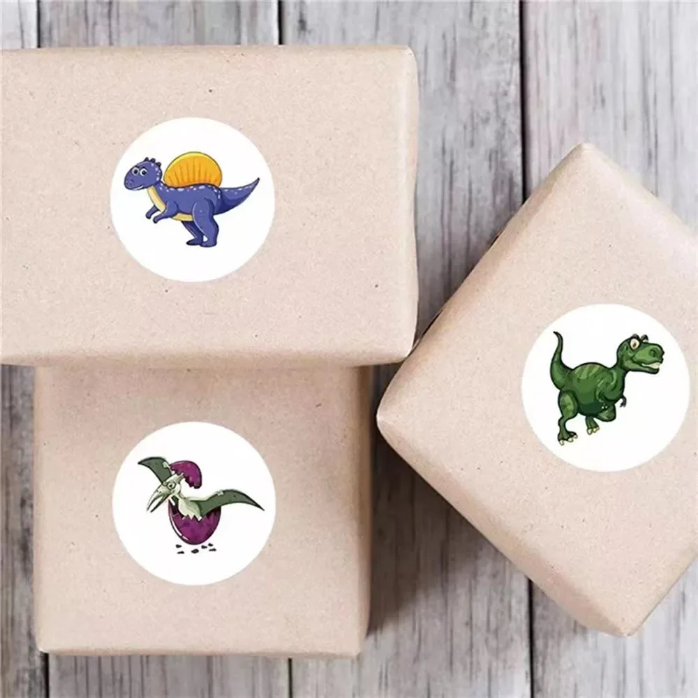 500 Uds. Pegatinas de dibujos animados con diseño de pequeño dinosaurio para niños, suministros de papelería para niños, pegatinas de decoración de recompensa para profesores de escuela - imagen 4