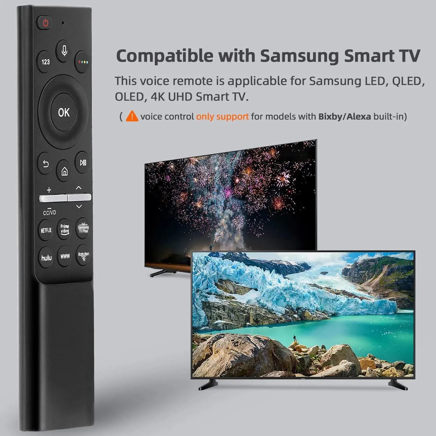 New RM-A6 Remote for Samsung TV Voice Remote, Compatible with Samsung Smart QLED 4K 8K UHD HDTV - imagen 3