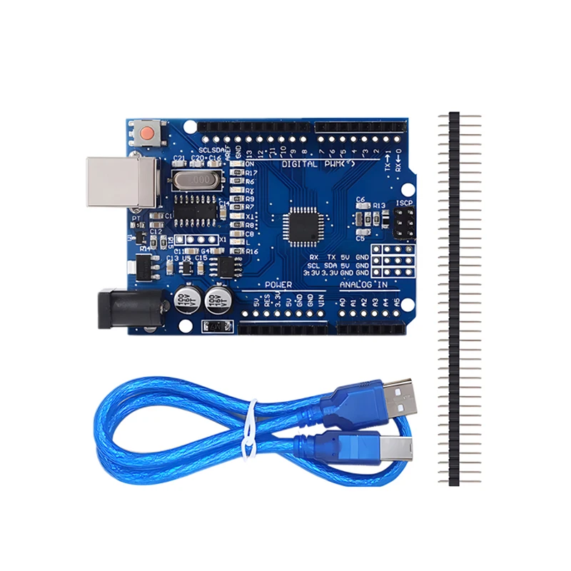 1-10 Uds UNO R3 oficial (CH340G) Chip MEGA328P para Arduino UNO R3 + CABLE USB/TYPE-C ATMEGA328P-AU Placa de desarrollo 16Mhz - imagen 5