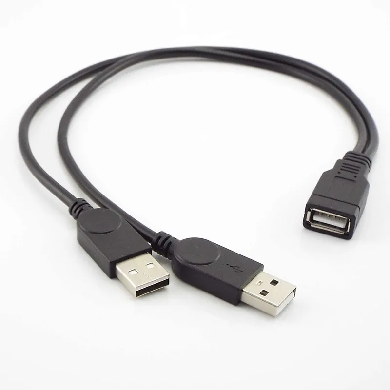 1/2/5 Uds USB 2,0 A macho A hembra doble divisor DC Cable de extensión de fuente de alimentación sincronización de datos de súper velocidad cableado Orbital de carga B6 - imagen 5