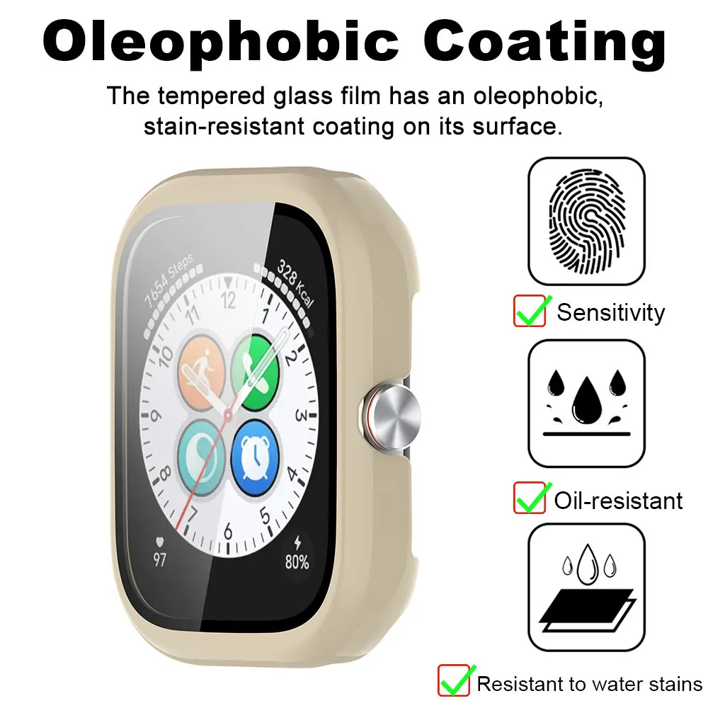 Caja de reloj de PC con vidrio templado para Honor Choice Haylou, marco de protección para reloj, Protector de pantalla anticaída a prueba de polvo - imagen 4