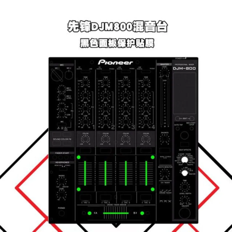 Pioneer DJM800 - Adhesivo protector de panel (negro/blanco) - imagen 2