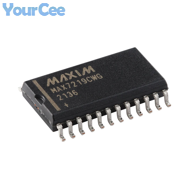 MAX7219 MAX7219CWG+T SOIC-24 SOIC24 interfaz serie pantalla LED de 8 bits Chip controlador IC circuito integrado - imagen 2