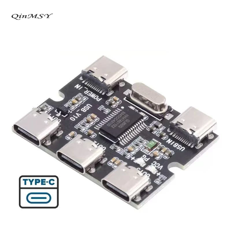 USB-C 2.0 1 a 3 HUB de tres puertos PCBA PC 3 dispositivos tipo C para teclado ratón escáner impresora