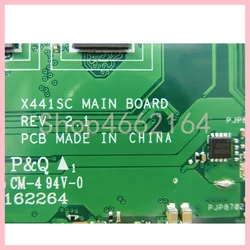 Placa base ASUS VivoBook A441SC X441SC con CPU N3060/N3710