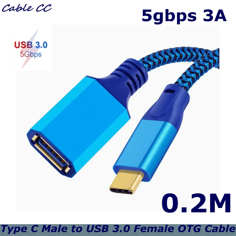 Cable OTG tipo C USB C macho a USB 3,0 hembra Adaptador Thunderbolt3 a USB Compatible con Galaxy S24/S23/S22/S21