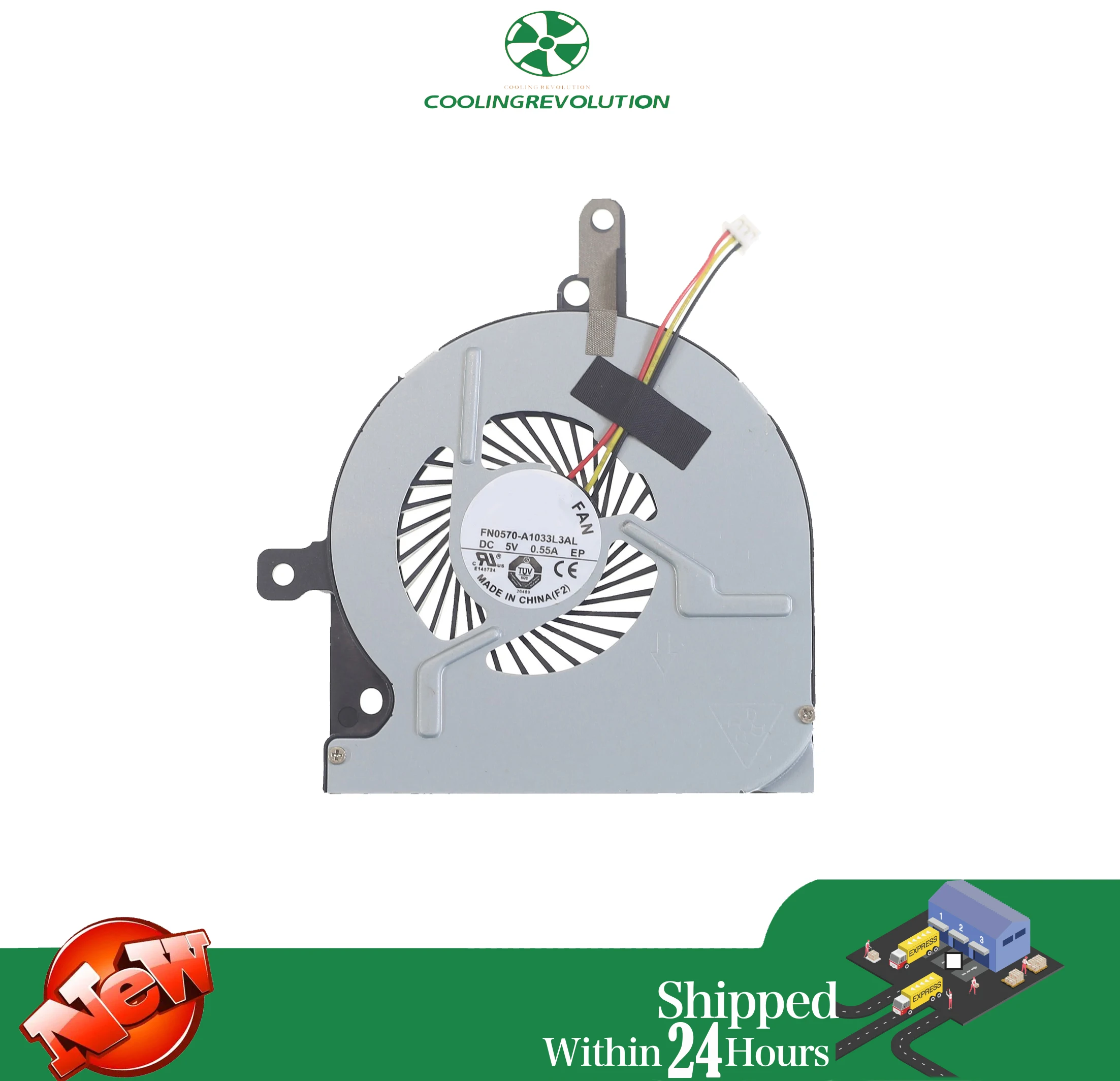 Ventilador de CPU DC28000EPR0 para Toshiba Satellite, C55-B, C55G-B, C55T-B, C55-B5100, C55-B5200, 5V, 0.55A, 3 pines, nuevo - imagen 2