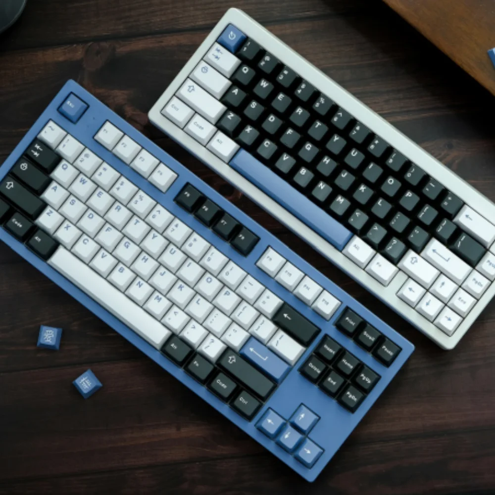 GMK-Juego de teclas de doble disparo, clon de 253 teclas, perfil de cereza, Yuru Wavez Artic, Teclado mecánico para juegos, interruptor azul MX - imagen 2