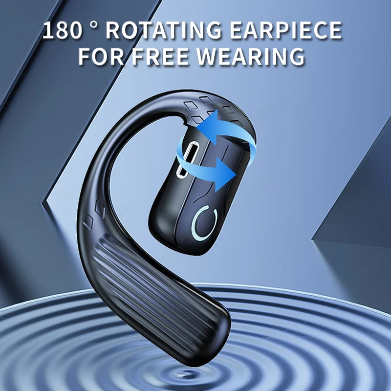 Auriculares inalámbricos Bluetooth con micrófono, auriculares de conducción de aire, manos libres, con cancelación de ruido, para conducir - imagen 2