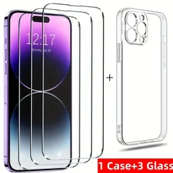 Protector de pantalla y funda para iPhone 11-16, Mini, Plus y Pro Max