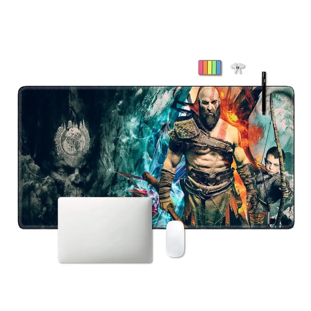 Alfombrilla de ratón Xxl God of War, accesorios para juegos, teclado, alfombra para ordenador, alfombrilla de escritorio para juegos, alfombrilla grande para Pc Gamer, mesa, alfombrilla para ratón de 90x40cm - imagen 4