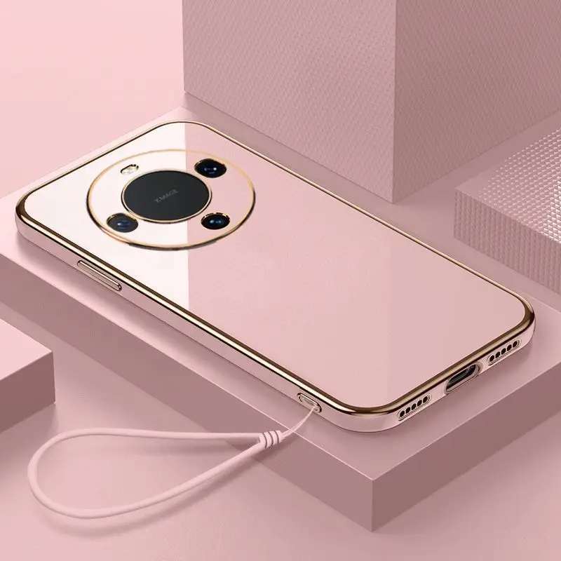 Para Huawei Mate 60 Mate60 Pro funda Mate 60 Pro + Plus funda de teléfono revestimiento de lujo cubierta trasera a prueba de golpes