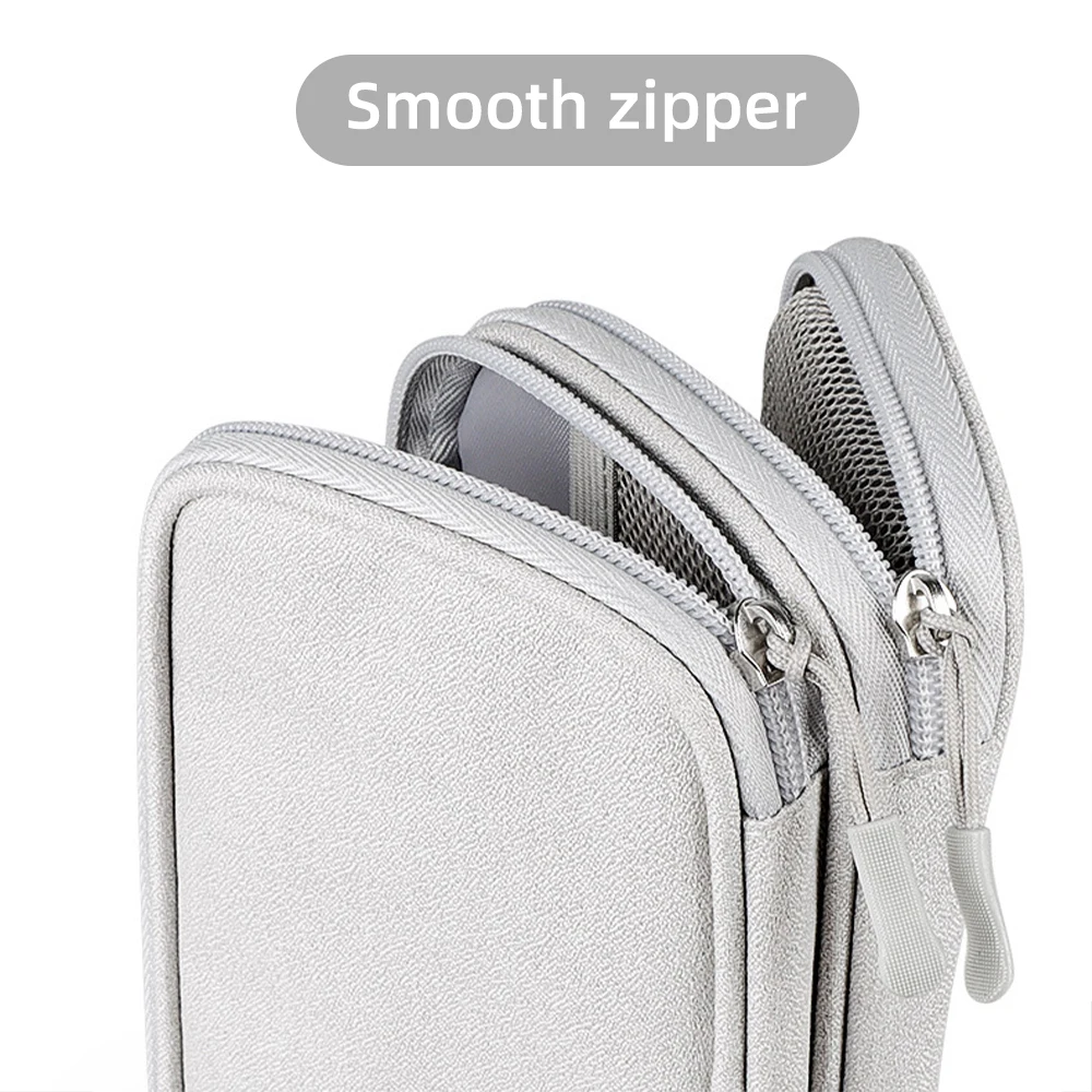 Data Cable Storage Bag Waterproof Travel Organizer Bag Portable Carry Case Double Layers Storage Bag for Cable Cord USB Charger - imagen 5