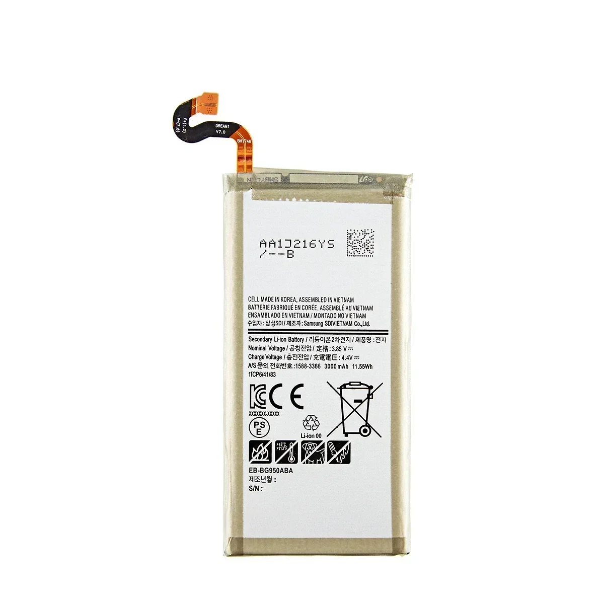 Nueva batería EB-BG950ABE EB-BG950ABA de 3000mAh para Samsung Galaxy S8 SM-G9508 G950T G950U/V/F/S G950A G9500 G950 - imagen 2