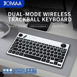 JOMAA Teclado Inalámbrico Trackball Bluetooth Smart TV Tablet