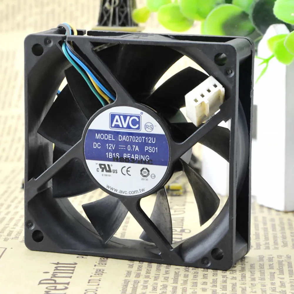 Ventilador de refrigeración de volumen de aire para ADDA DA07020T12U, 70mm, 7020, 70x70x20mm, 7cm, 12V, 0.70A, CPU de ordenador, 4 cables, 4 pines, PWM - imagen 3
