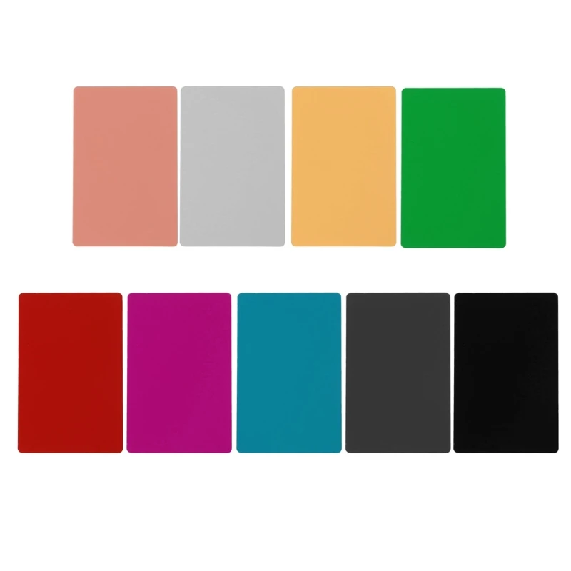 Tarjeta de nombre de Metal en blanco para sublimación, Kit de tarjetas de visita de impresión en blanco de Metal, gruesas, lisas, grabadas con láser, bricolaje, 50 piezas - imagen 3